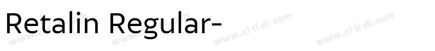 Retalin Regular字体转换
